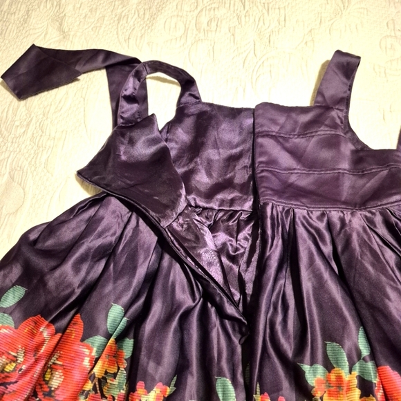 Monsoon girls size 11-12 years purply flowy fully lined sleeveless dress - Picture 6 of 13